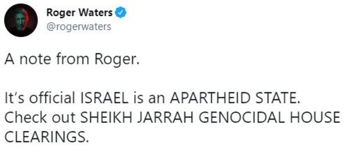Roger Waters'tan, İsrail ve Biden'a tepki