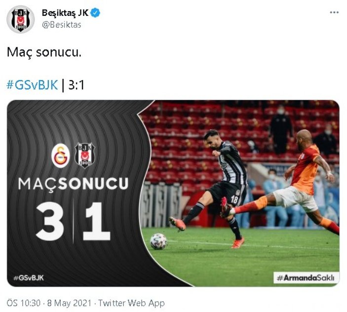 Galatasaray'dan Beşiktaş'a logolu gönderme