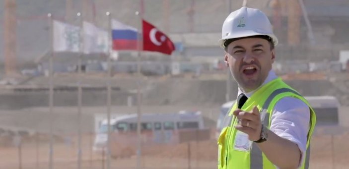 Akkuyu NGS çalışanları, Rusça şarkı söyleyerek klip çekti