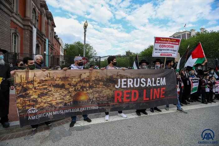 ABD'de Filistinli Müslümanlar için destek yürüyüşü