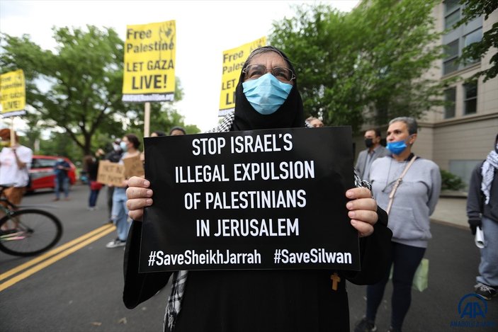 ABD'de Filistinli Müslümanlar için destek yürüyüşü