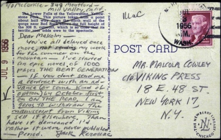 Yazarların biribirlerine gönderdiği kartpostallar