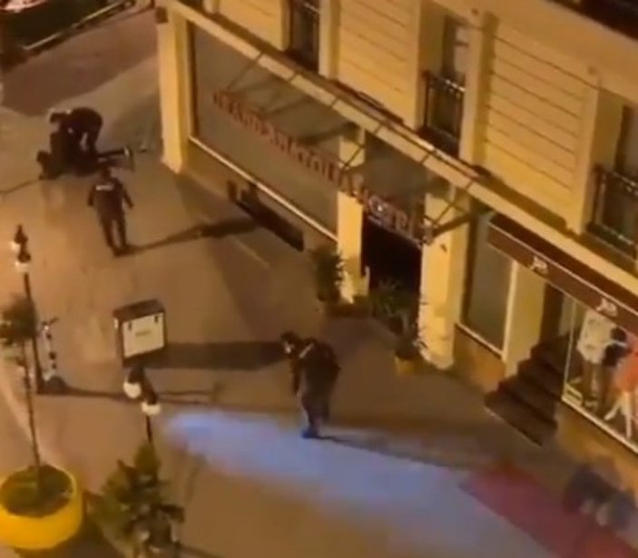 İstanbul'da bekçilerin sert müdahalesi kameraya yansıdı