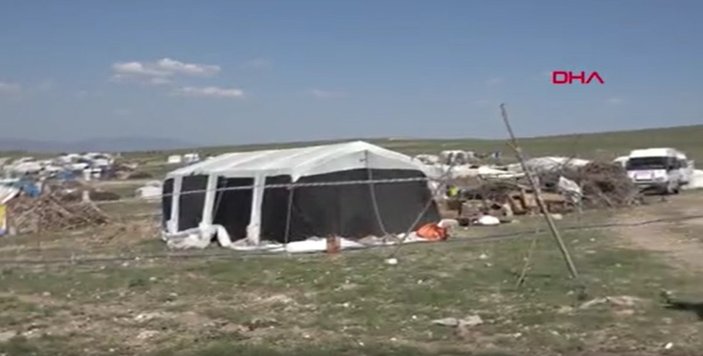 Eskişehir’de mevsimlik işçilerin çadırı karantinaya alındı