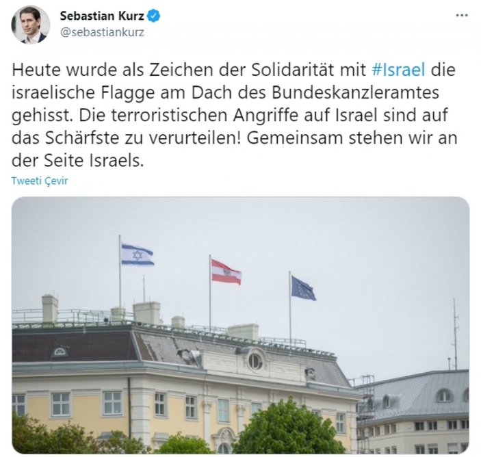 Avusturya’dan İsrail’e açıktan destek