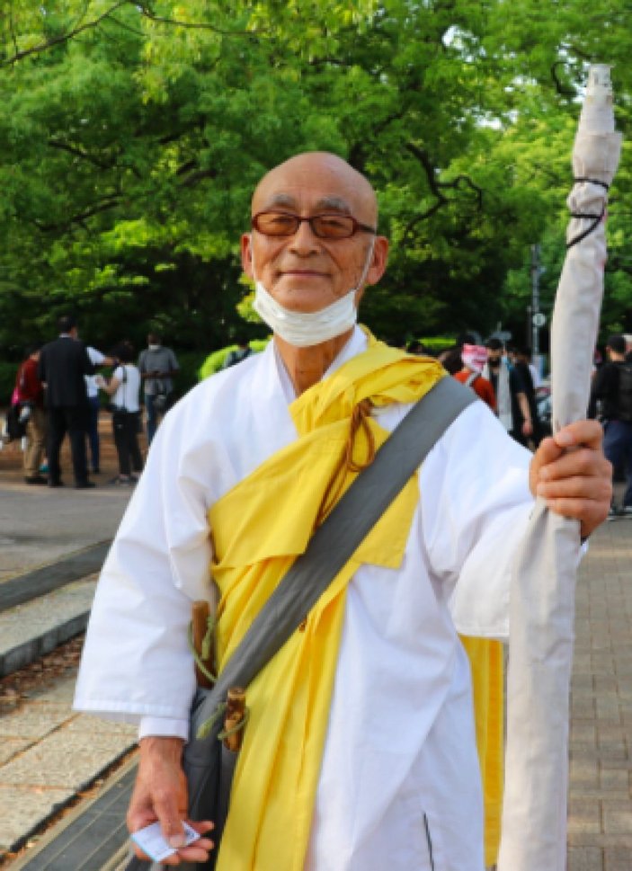 Japonya'daki Budist rahipten Filistin'e destek