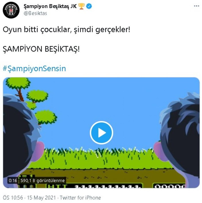Beşiktaş'tan şampiyonluk paylaşımı