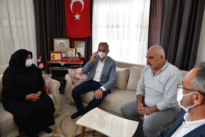 Gaziantep'teki şehit ailesi Cumhurbaşkanı Erdoğan'la görüştü