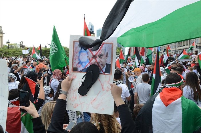 ABD'de Filistin'e destek gösterisi