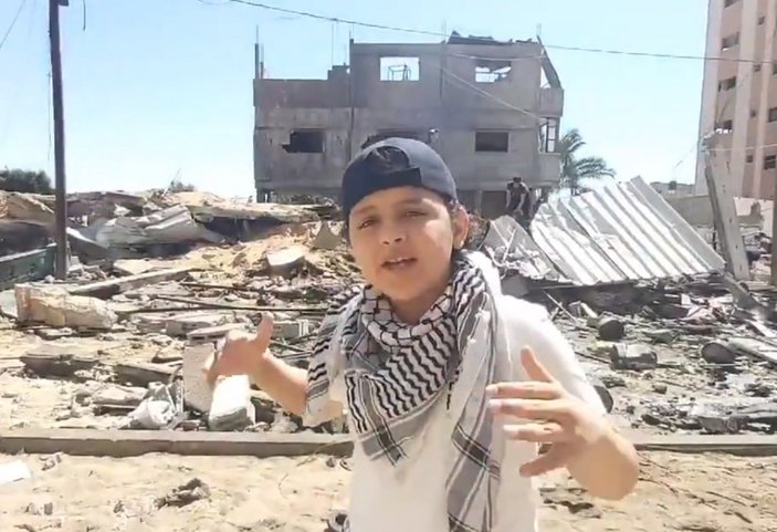 13 yaşındaki Filistinli çocuktan dünyaya haykırış
