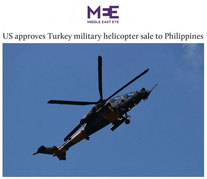 Türkiye'den Filipinler'e ATAK helikopteri satışı
