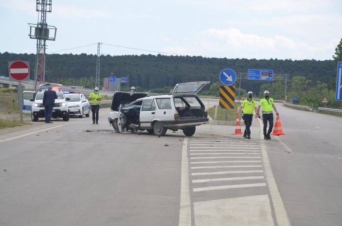 Sinop’ta kaza: LPG tankeri yola fırladı