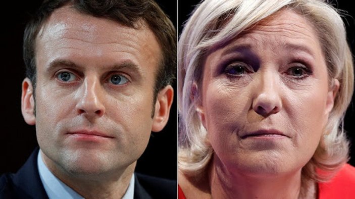 Fransa'da yapılan ankette Le Pen, Macron'u geçti
