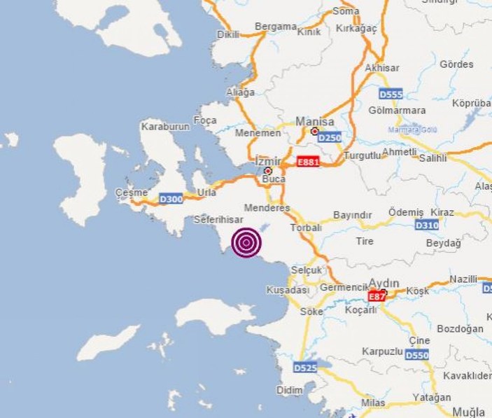 İzmir'de deprem meydana geldi