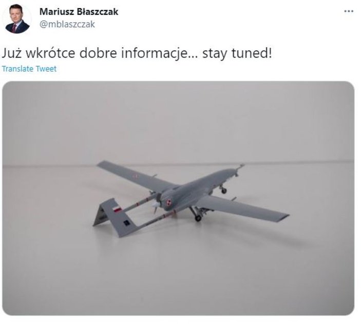 Polonyalı bakandan Bayraktar TB2 paylaşımı