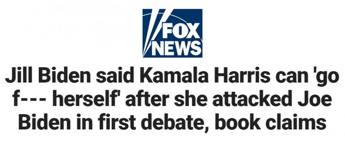 Jill Biden, Kamala Harris'e küfretti iddiası