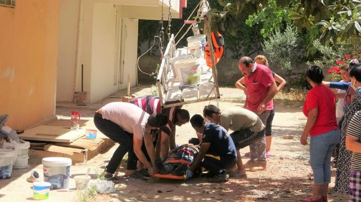 Antalya'da boya ustası ölümden döndü