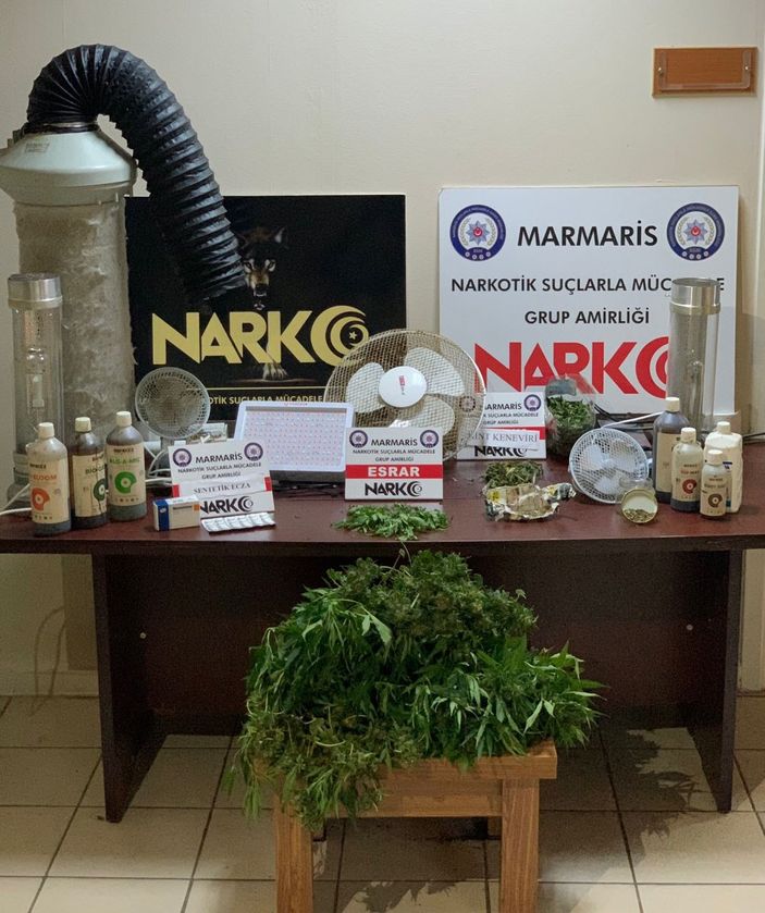 i Muğla’da otel odasında uyuşturucu madde imal düzeneği bulundu