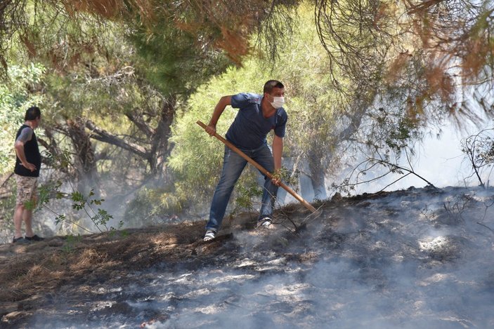 Antalya'da ormanlık alan yandı