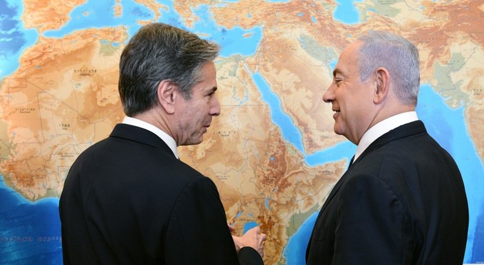 ABD Dışişleri Bakanı Blinken'in İsrail ziyaretinde dikkat çeken fotoğraf