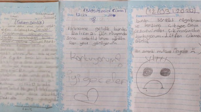 İzmir'de tacize uğrayan küçük kızın günlüğü ortaya çıktı