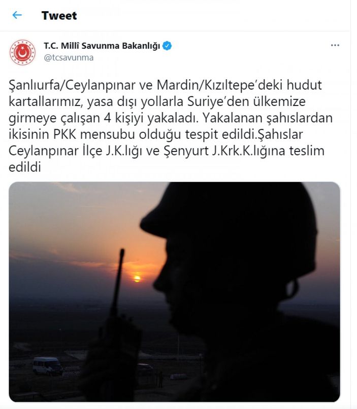 Şanlıurfa ve Mardin'de 4 PKK'lı terörist yakalandı