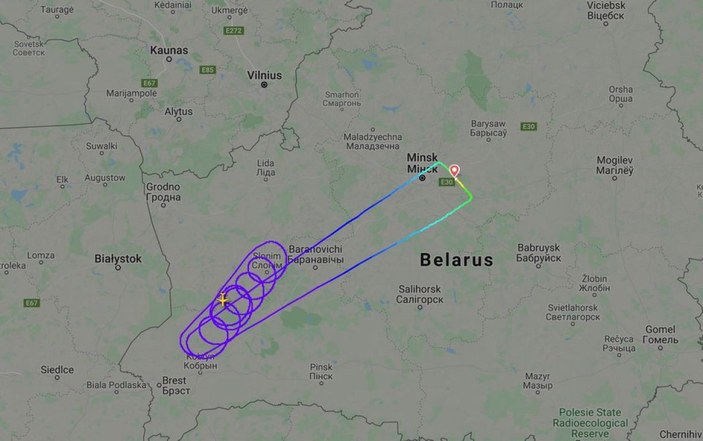 ABD: Hava yolları, Belarus üzerinde uçarken 'aşırı dikkatli' olmalı