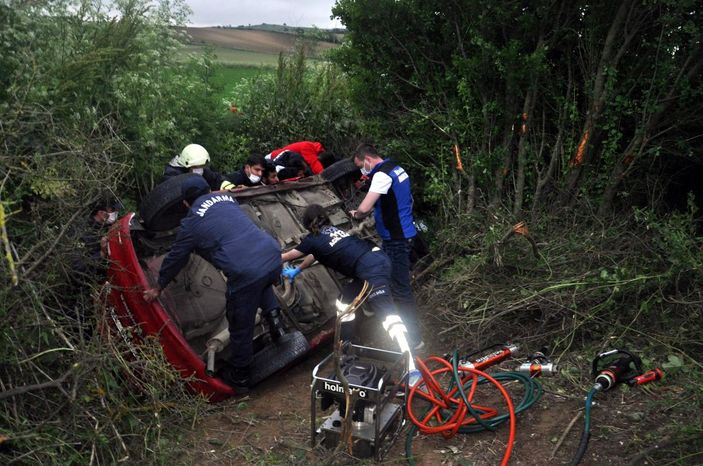 d Tekirdağ'da trafik kazası: 1 yaralı