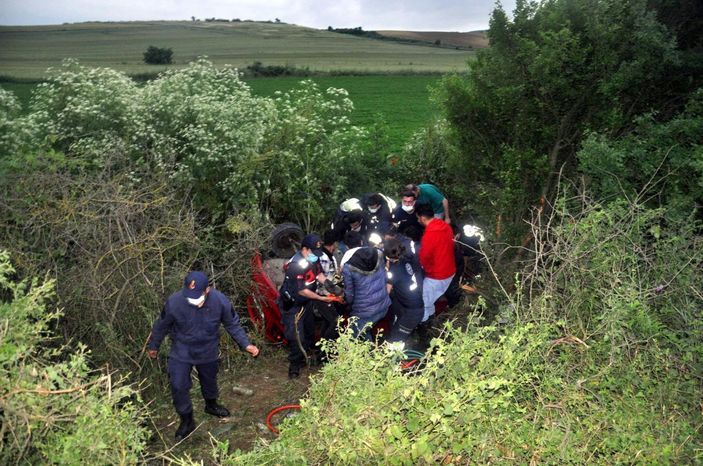 d Tekirdağ'da trafik kazası: 1 yaralı
