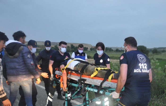 d Tekirdağ'da trafik kazası: 1 yaralı