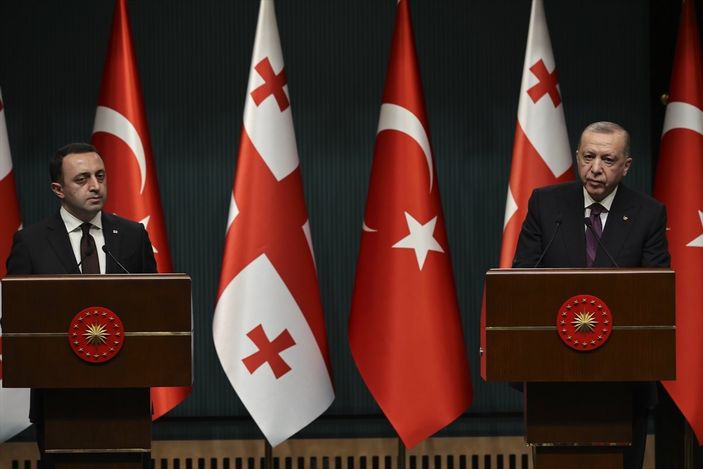 Cumhurbaşkanı Erdoğan ile Gürcistan Başbakanı'ndan ortak açıklama