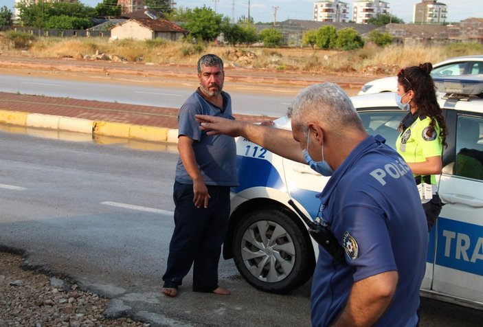 Antalya'da hem kaza yaptı, hem de alkolmetreyi üflemedi