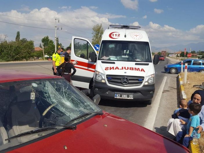 i Konya'da trafik kazası: 1 yaralı