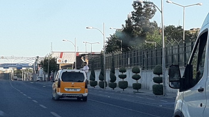 Diyarbakır'da taksiyle tehlikeli yolculuk