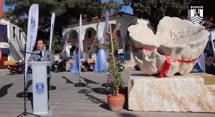 Bodrum Belediyesi'nin heykel açılış töreni