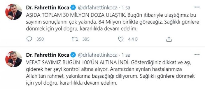 Fahrettin Koca'dan kararlılık çağrısı