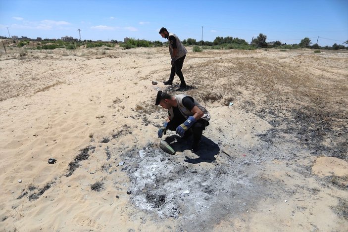 İsrail'in Gazze'ye attığı patlamamış füze ve mermiler etkisiz hale getirildi