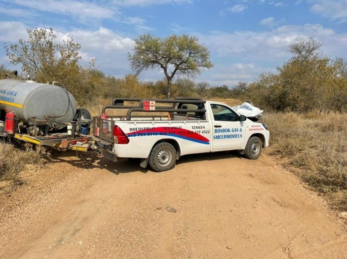 Güney Afrika’da otomobile fil saldırdı