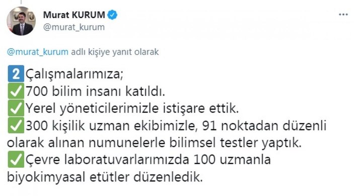Murat Kurum: Çalışmalarımıza, 700 bilim insanı katıldı