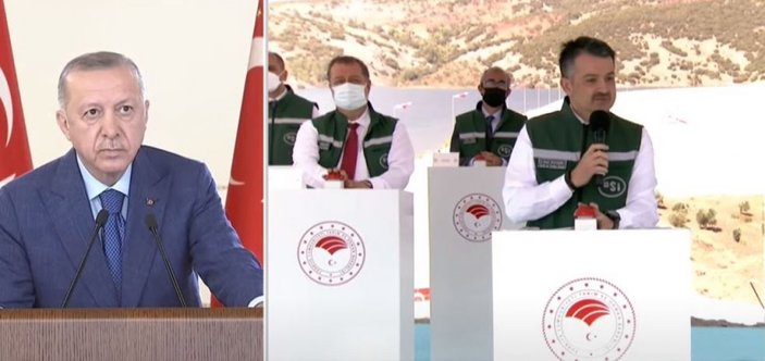 Cumhurbaşkanı Erdoğan, Yukarı Afrin Barajı ve İsale Hattı'nın açılış törenine katıldı
