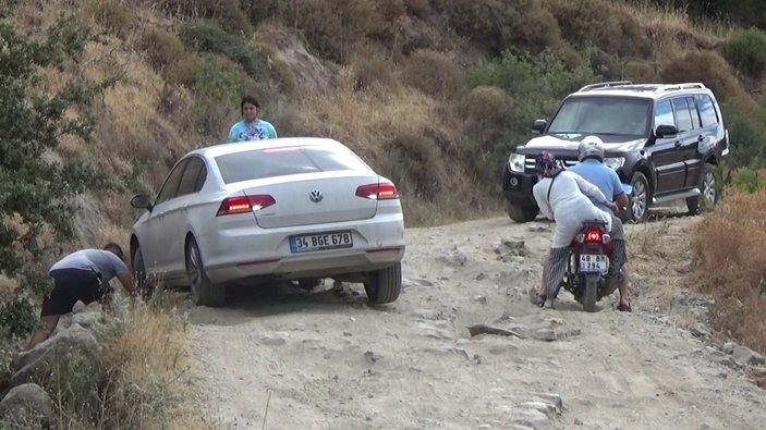 Bodrum'da trafik yoğunluğu