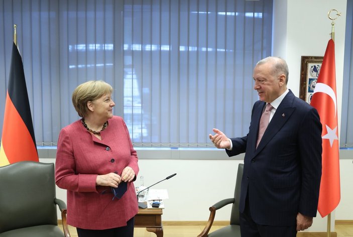 Cumhurbaşkanı Erdoğan ile Angela Merkel görüşmesi