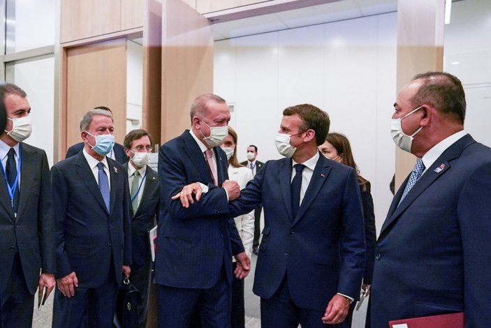 Cumhurbaşkanı Erdoğan ile Emmanuel Macron bir araya geldi