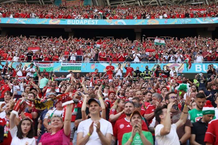 Macaristan-Portekiz maçında tribünlerde renkli görüntüler oluştu