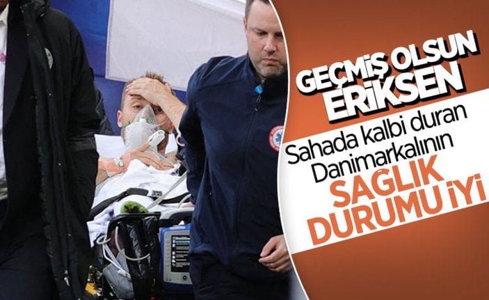 Belçikalı futbolcular Eriksen için topu taca atıyor