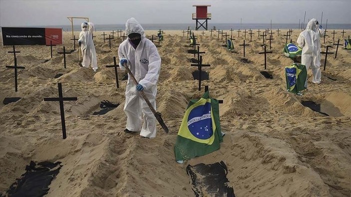 Brezilya'da Kovid-19 nedeniyle ölenlerin sayısı yarım milyonu geçti