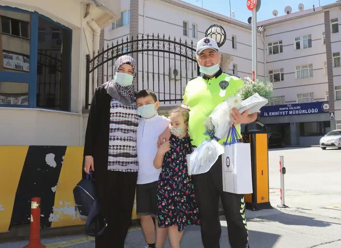 Konya'da kavgaya giden polislere Babalar Günü sürprizi