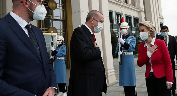 Cumhurbaşkanı Erdoğan, AB Komisyonu Başkanı Leyen ile görüştü