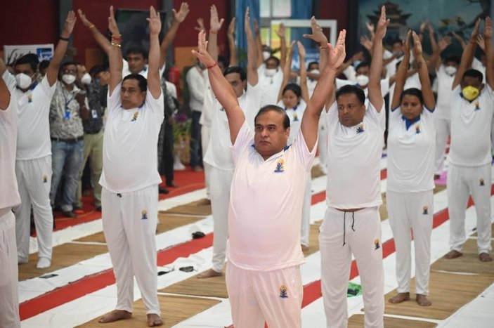 Hindistan'da Uluslararası Yoga Günü kutlaması
