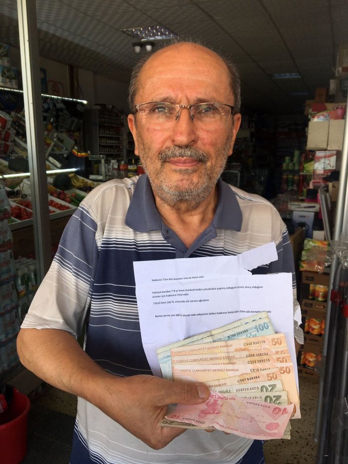 Antalya'da marketten aldıklarını 8 yıl sonra ödedi